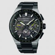 Seiko Astron Cyber Yellow GPS Solar 5X Dual-Time Limited Edition Frfi karra